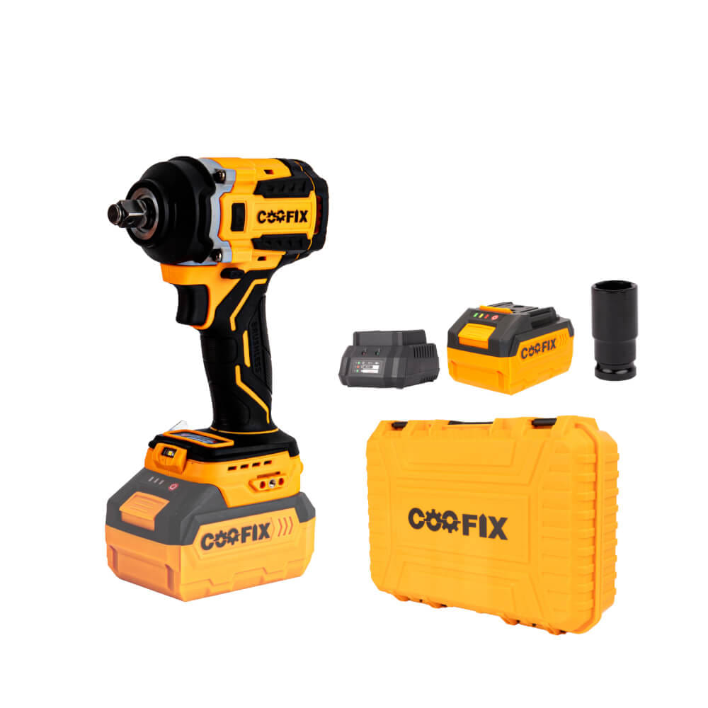 บล็อกกระแทกไร้สาย (พร้อมแบตเตอรี่) COOFIX รุ่น CF-IW009 550 นิวตัน แบตเตอรี่ 4.0AH 20V